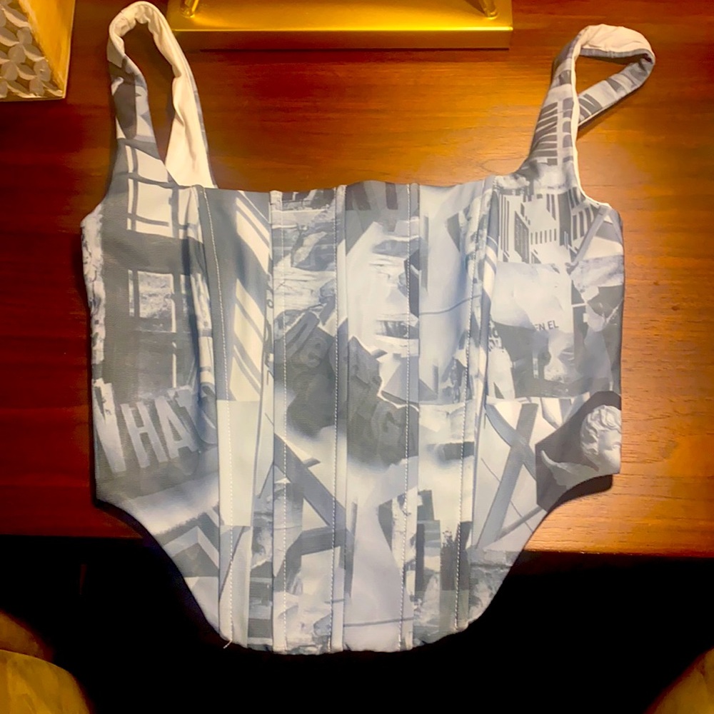 Printed corset top